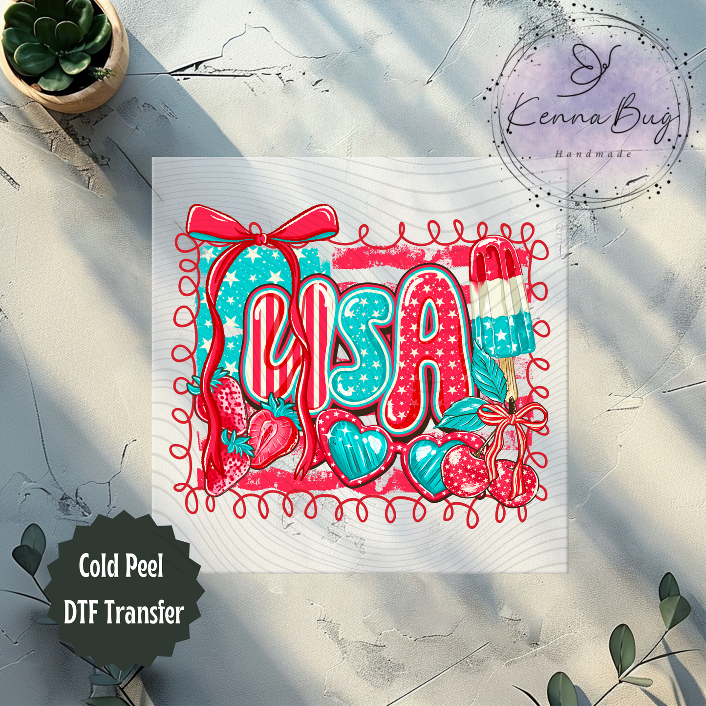 USA, Bomb Pop, Retro, 4th of July, DTF Transfer, Ready to Press, Shirt Transfer, Heat Transfer, Direct to film Transfer