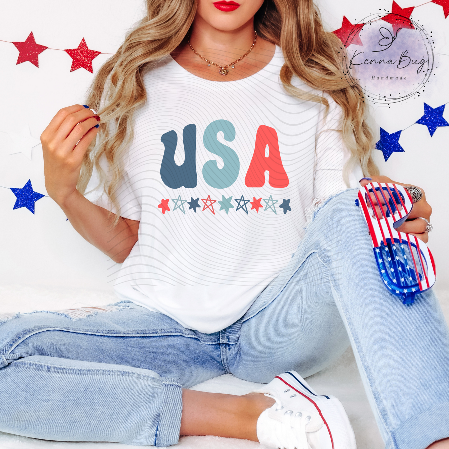 USA, America, Retro Look, 4th Of July, Patriotic, DTF Transfer, Ready to Press, Shirt Transfer, Heat Transfer, Direct to film Transfer