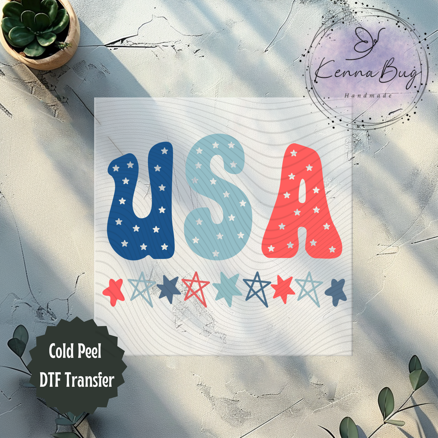 USA, Stars, America, Retro Look, 4th Of July, Patriotic, DTF Transfer, Ready to Press, Shirt Transfer, Heat Transfer, Direct to film Transfer