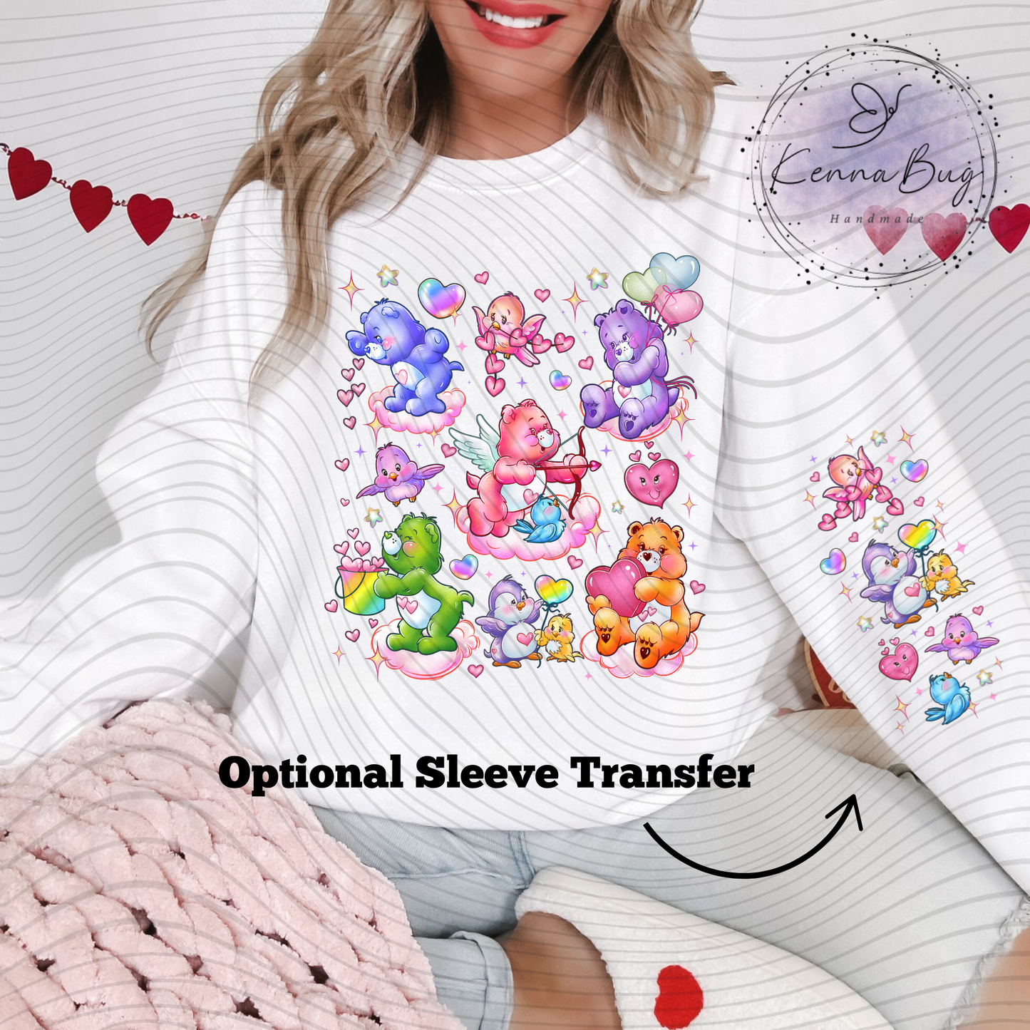 Valentine Bears, Valentines Day, DTF Transfer, Ready to Press, Shirt Transfer, Heat Transfer, Direct to film Transfer