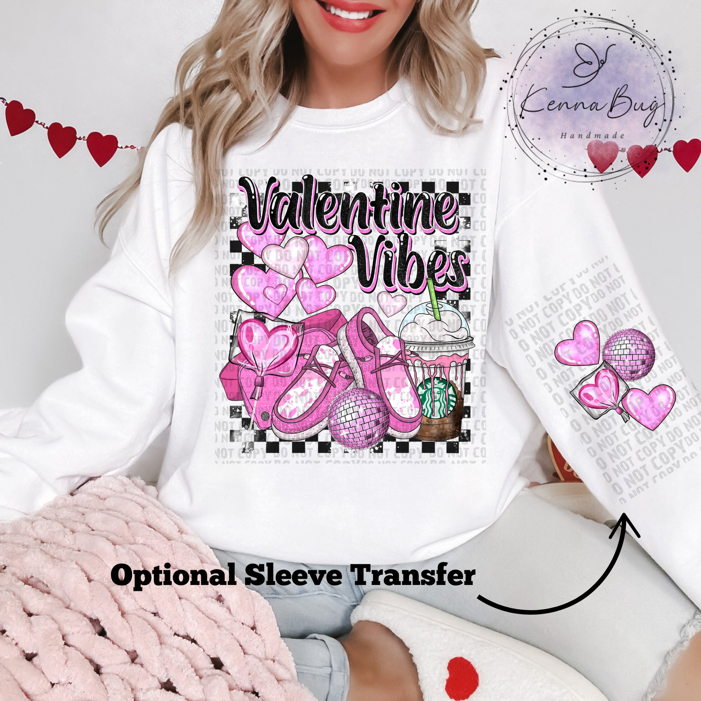 Valentine Vibes, Valentines Day, DTF Transfer, Ready to Press, Shirt Transfer, Heat Transfer, Direct to film Transfer