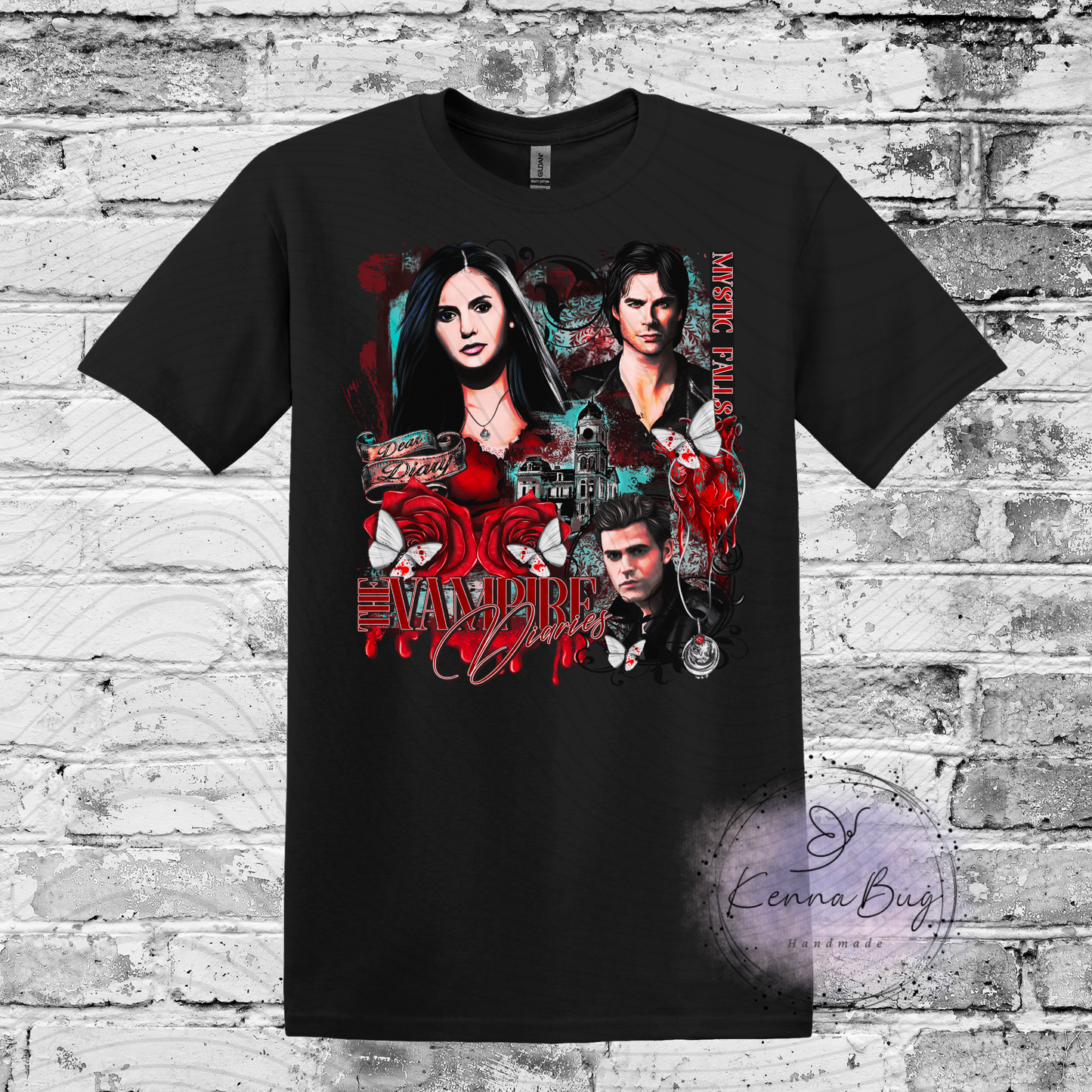 Vampire Diaries, Custom T-Shirt, Pick your Color, Gildan Soft Style