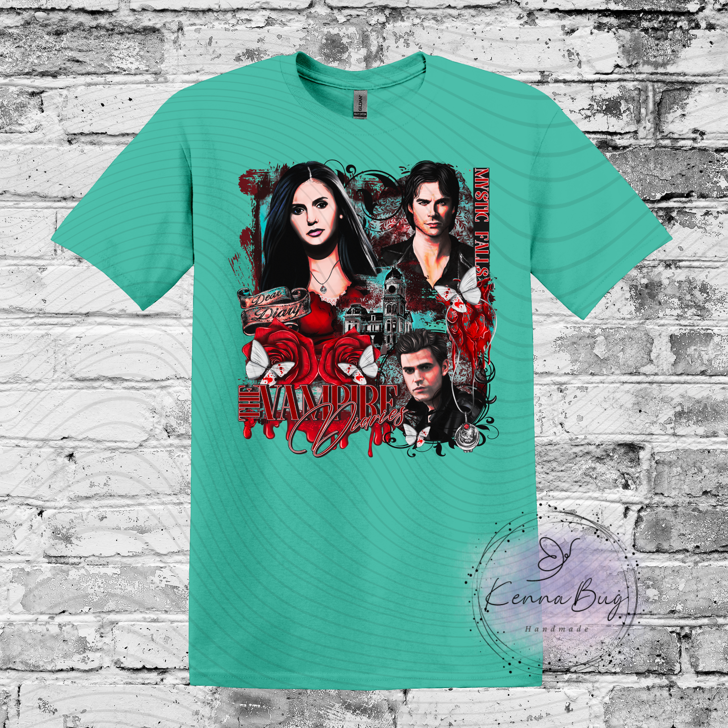 Vampire Diaries, Custom T-Shirt, Pick your Color, Gildan Soft Style