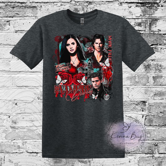 Vampire Diaries, Custom T-Shirt, Pick your Color, Gildan Soft Style