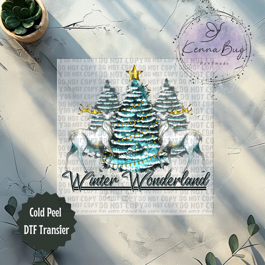 Winter Wonderland, Christmas, Snow, DTF Transfer, Ready to Press, Shirt Transfer, Heat Transfer, Direct to film Transfer