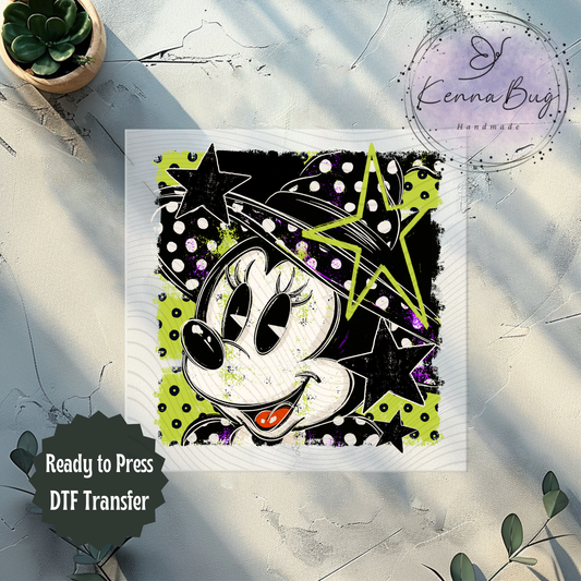Witch Mouse, Halloween, DTF Transfer, Ready to Press, Shirt Transfer, Heat Transfer, Direct to film Transfer
