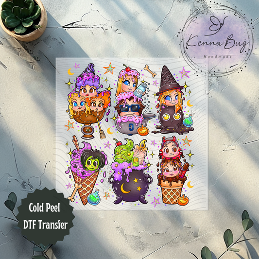 Witches, Ice cream, Summer, DTF Transfer, Ready to Press, Shirt Transfer, Heat Transfer, Direct to film Transfer