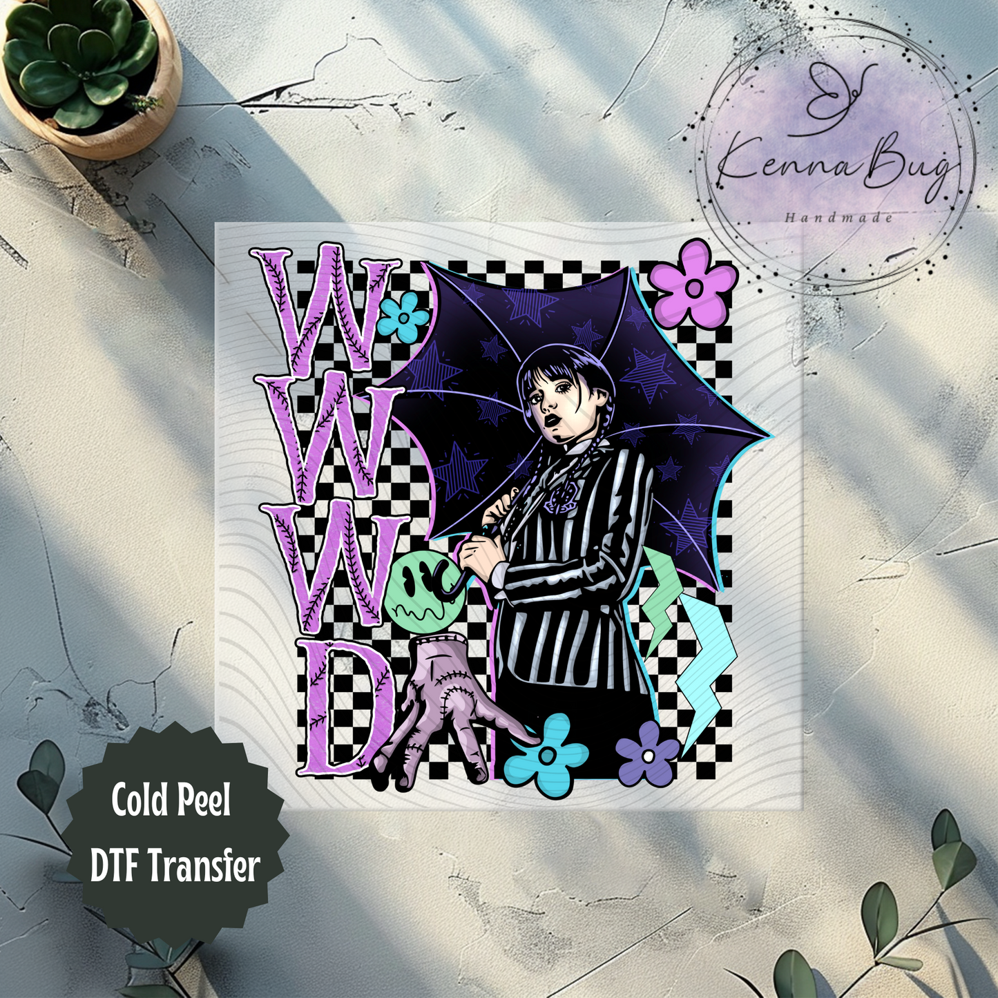 WWWD, What Would Wednesday Do, DTF Transfer, Ready to Press, Shirt Transfer, Heat Transfer, Direct to film Transfer